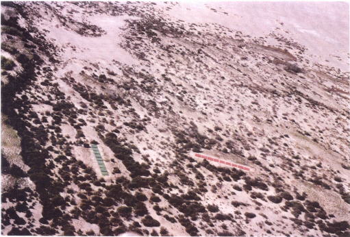 Installation 2 x 9 Tafeln, 1986, Isla San Antonio, Ebrodelta, Spanien